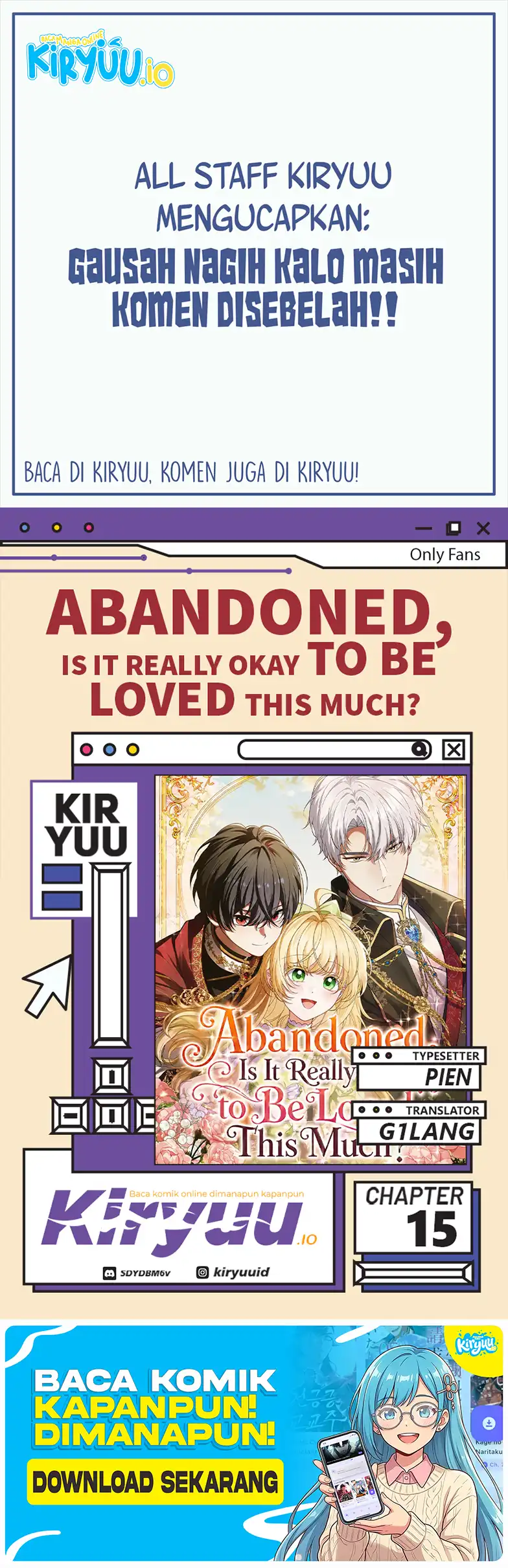 Abandoned, Is It Really Okay to Be Loved This Much? Chapter 15 halaman 1