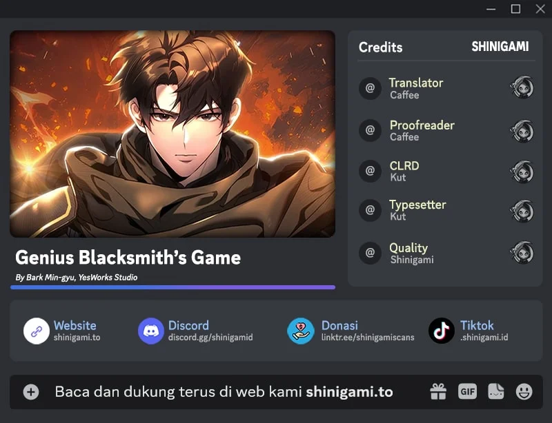 Genius Blacksmith’s Game Chapter 62 halaman 1