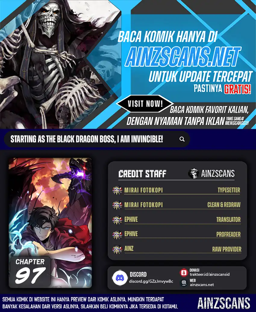 I Become Invincible Black Dragon Boss At The Start Chapter 97 halaman 1