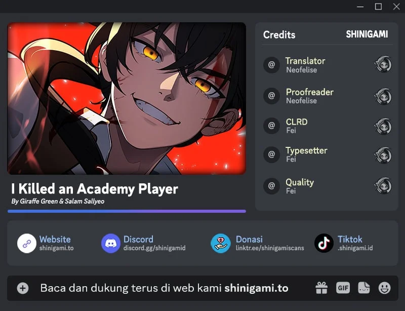 I Killed An Academy Player Chapter 135 halaman 1