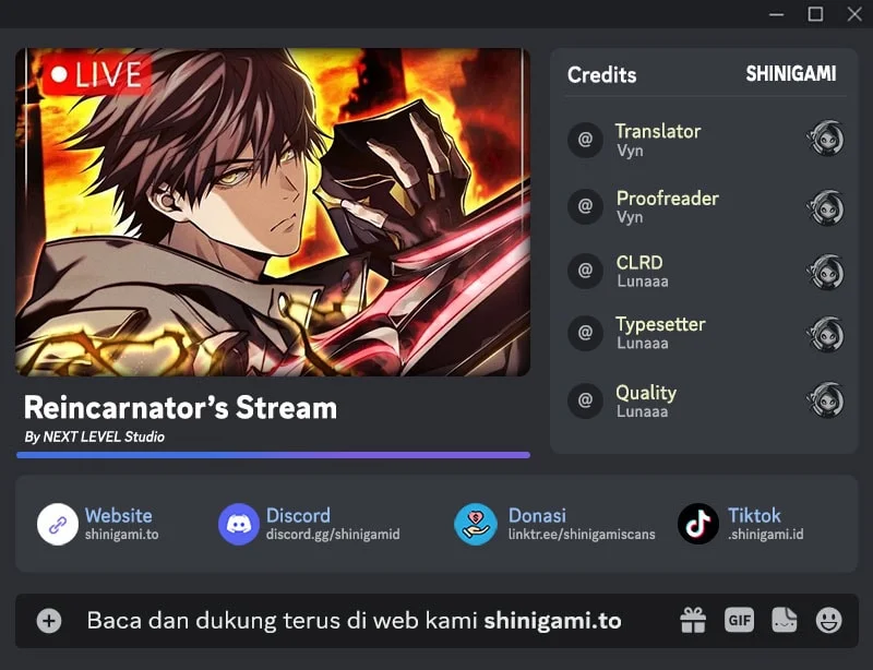 Reincarnator’s Stream Chapter 58 halaman 1