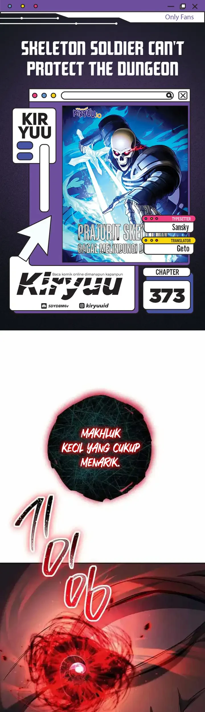 Skeleton Soldier Couldn’t Protect the Dungeon Chapter 373 halaman 1