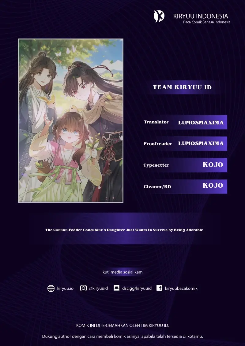 The Cannon-Fodder Concubine's Daughter Just Wants to Survive by Being Adorable Chapter 9 halaman 1