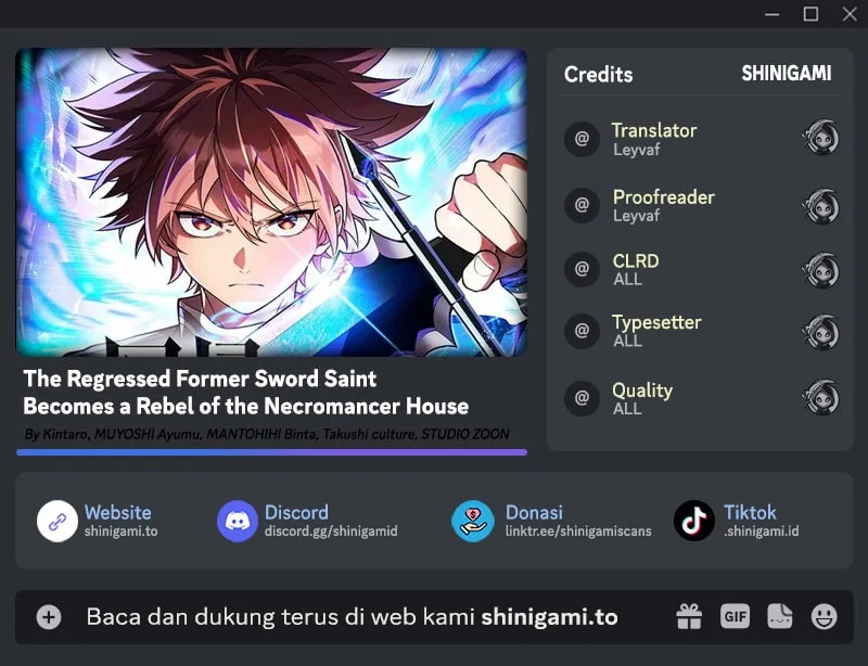 The Regressed Former Sword Saint Becomes A Rebel Of The Necromancer House Chapter 21 halaman 1