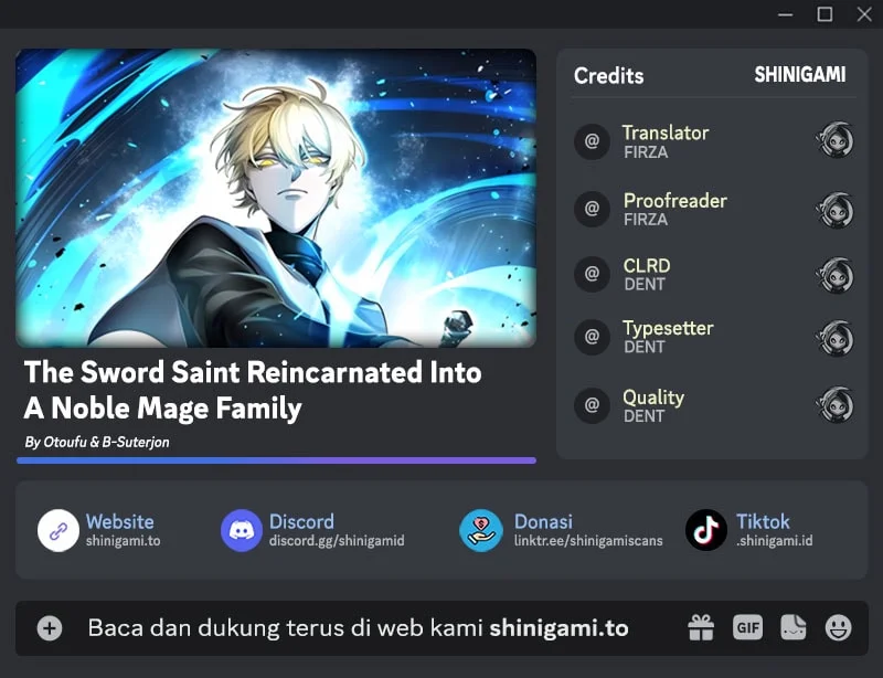 The Sword Saint Reincarnated Into A Noble Mage Family Chapter 14 halaman 1